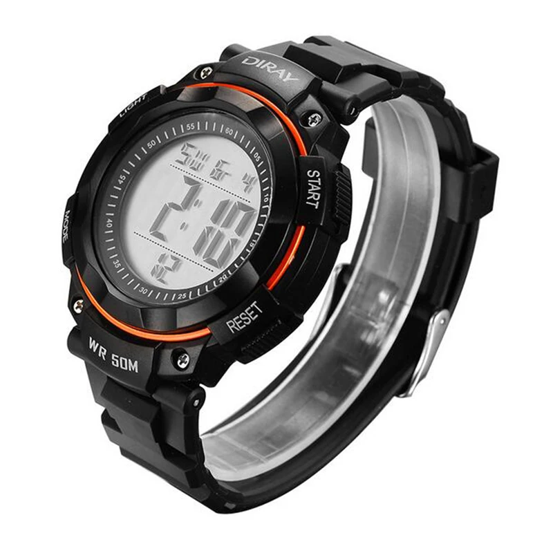 DIRAY Luxury Brand Sport Watches For Men Fashion Silicone Waterproof LED Digital Watch Clock Digital-Watch | Наручные часы