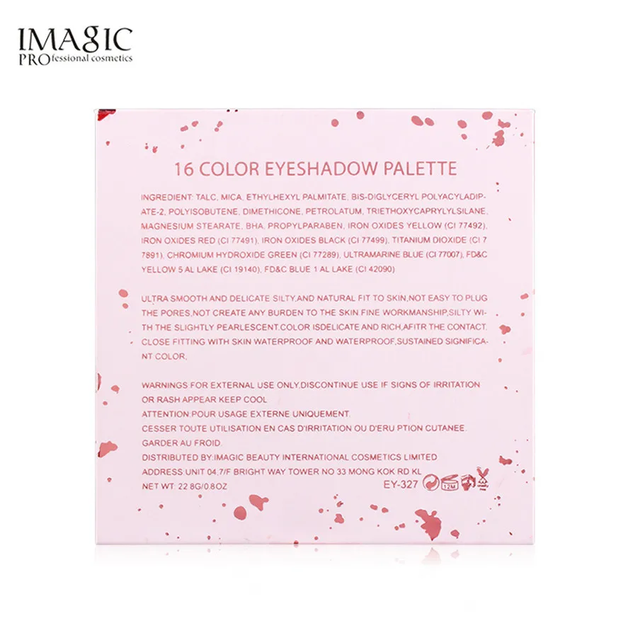 Новая модная палитра для макияжа IMAGIC 1 шт. 16 цветов мерцающие тени для век Палитра пудра матовые тени для век косметический макияж тени для век 33