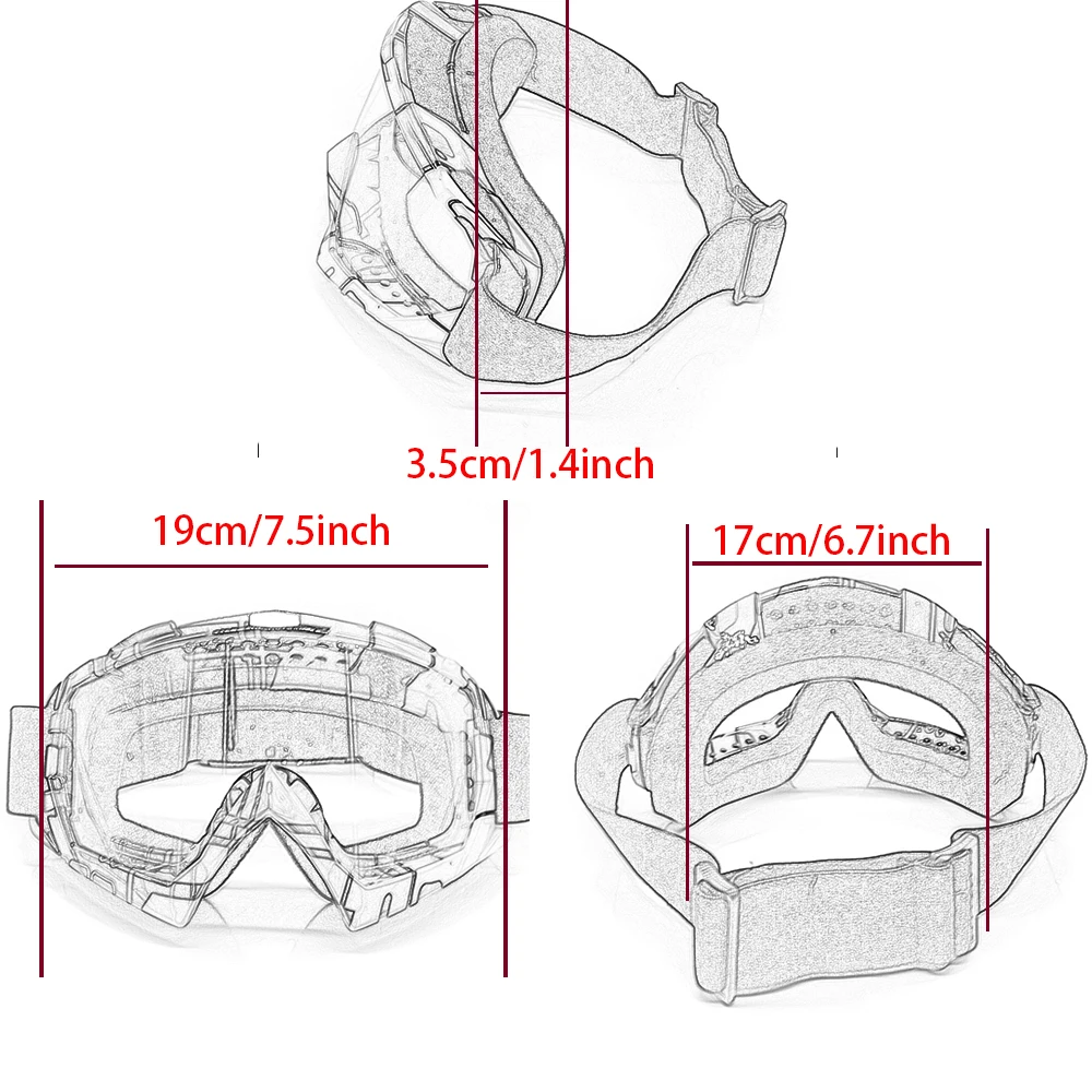Уличные мотоциклетные очки спортивные гоночные внедорожные Lunette для мотоцикла