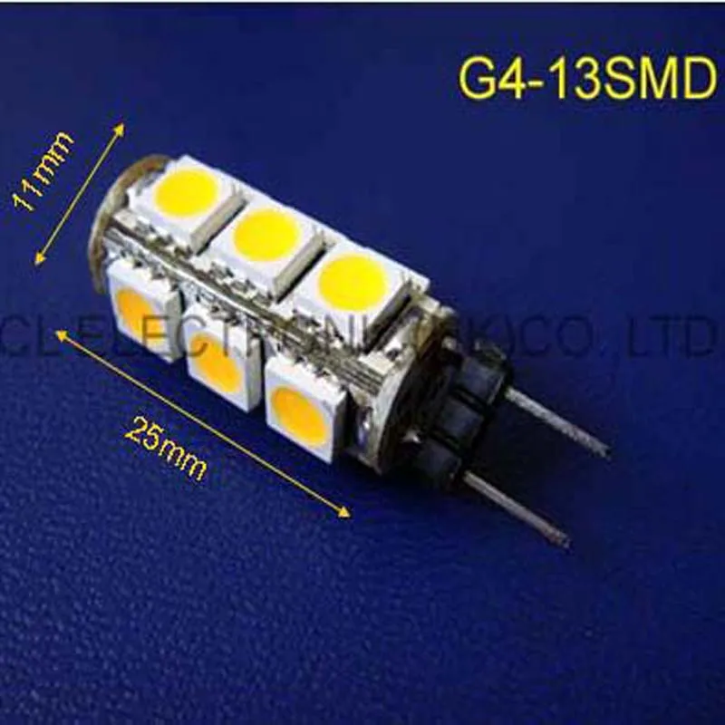 

High quality G4 led lamps 13SMD 5050 12VDC, led G4 light 12v ,G4 led bulbs, G4 lamps (free shipping 50pcs/lot)
