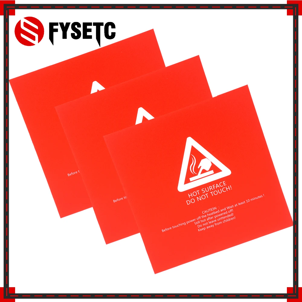 

5pcs Red 220x220mm Build Sheet Plate Sticker 3D Printer Frosted Heated Bed Paper Sticker For Wanhao Anet A8 A6 MK3 Ender 5