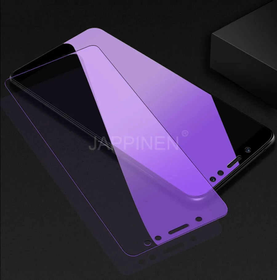 9H анти УФ Фиолетовый Синий свет отпечатков пальцев закаленное стекло для Xiaomi 9 8 SE