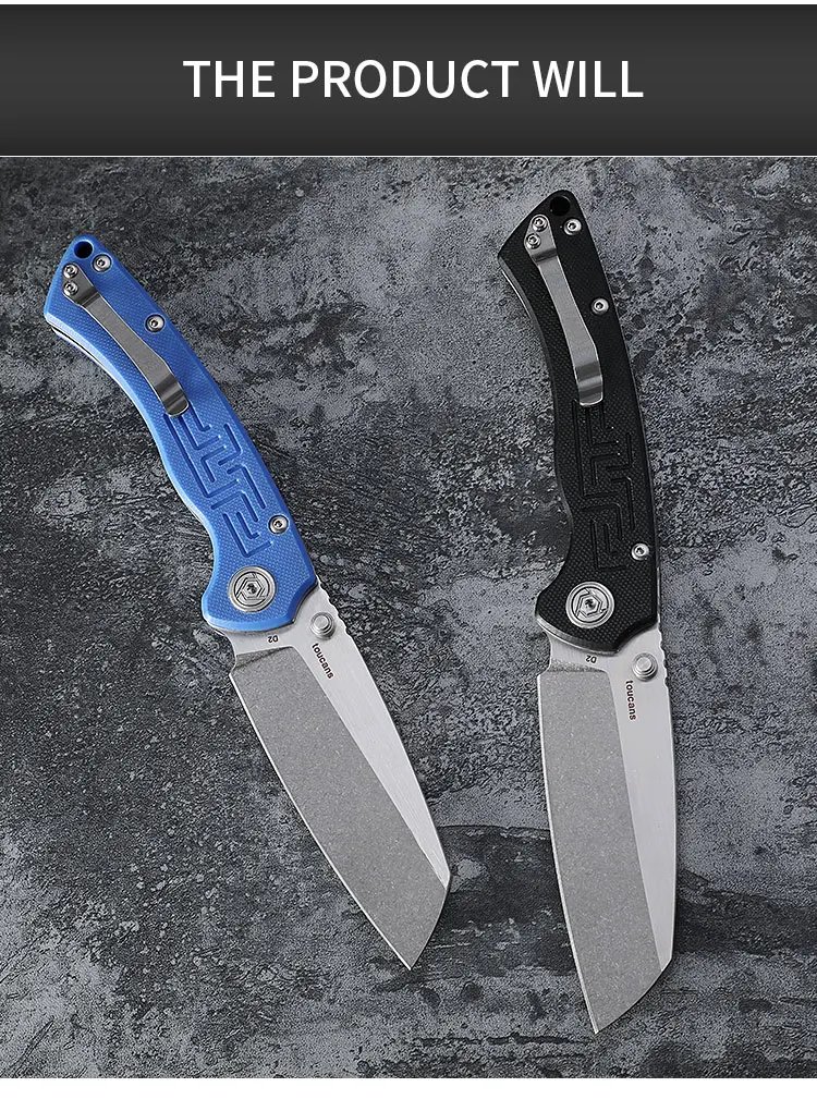 CH genuine folding knife EDC G10 handle D2 steel washed ball bearing tumbling tactical pocket camping hunting tool free shipping