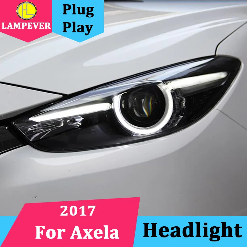 Автомобильный светодиодный налобный фонарь для Mazda 3 фары Новинка 2017 года Mazda3 Axela