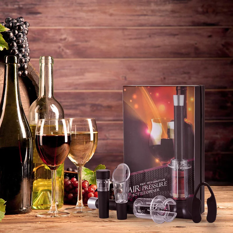 Горячий 4 шт насос давления воздуха набор открывалка для вина включает в себя