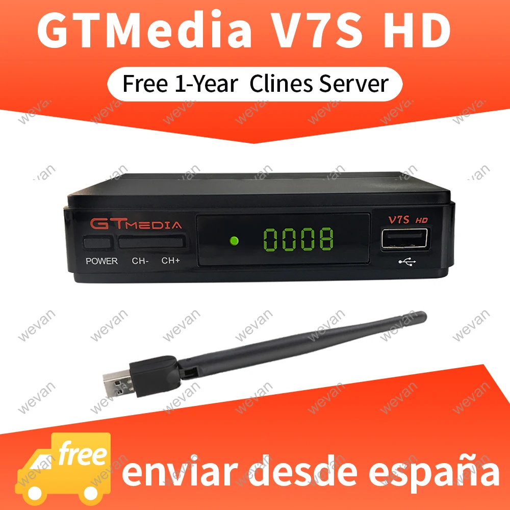 Freesat V7S HD DVB S/S2 спутниковый ресивер Full 1080P + USB wifi поддерживает YouTube Ccam Европа Испания