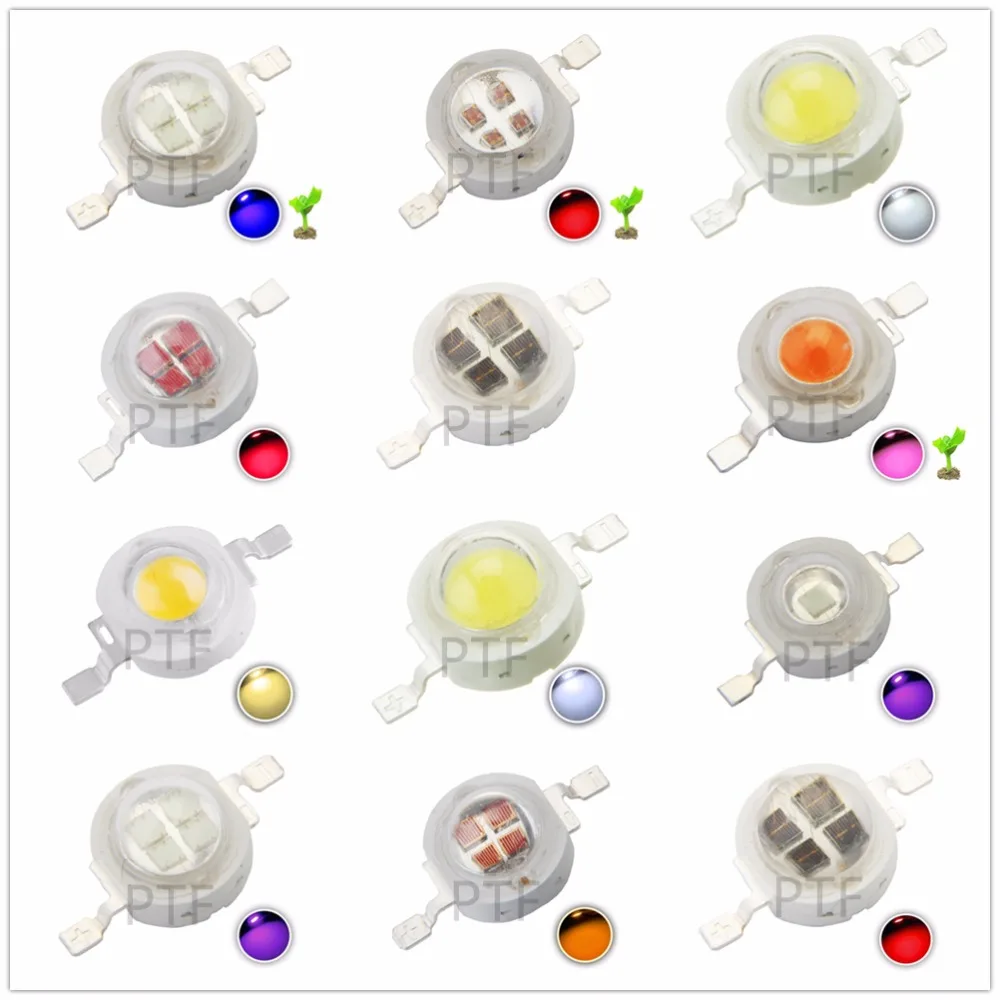 5 шт. высокомощный светодиодный чип Вт LED SMD COB натуральный холодный теплый белый