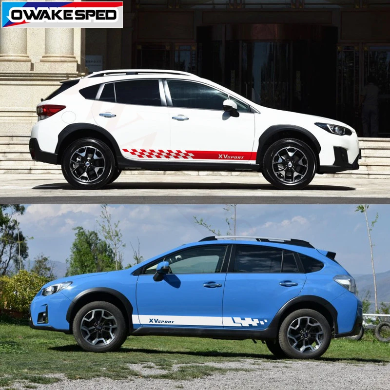 1 комплект полосы для боковой юбки двери автомобиля Subaru XV спортивный Стайлинг