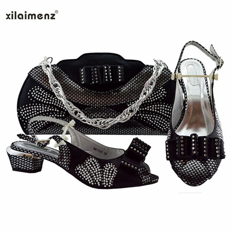 Комплект из женской обуви и сумки в нигерийском стиле комплект африканском для