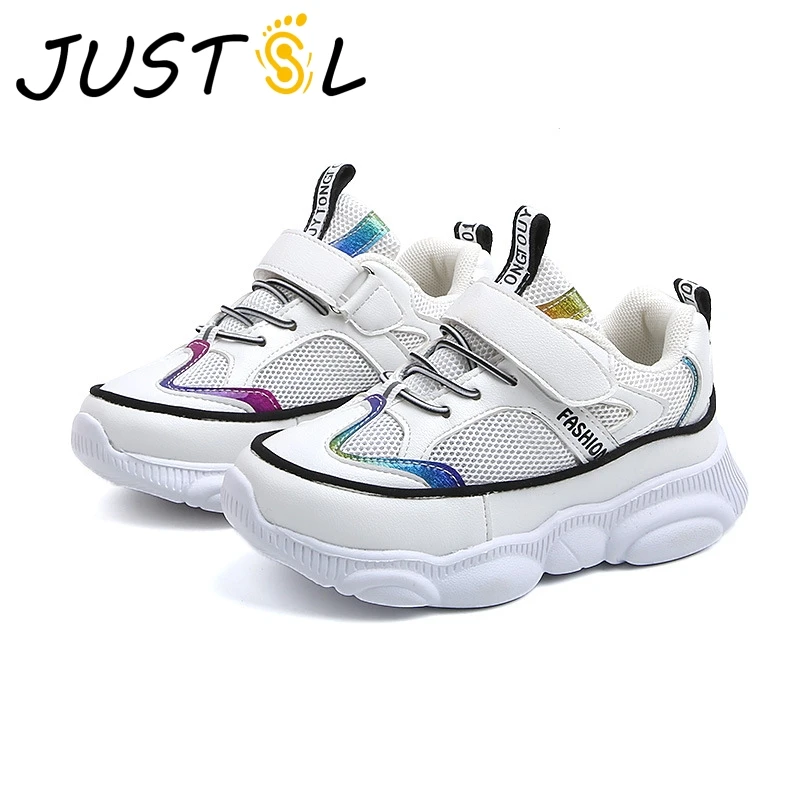 Boys Girls Sports Shoes Spring Autumn New Children's White Net Fashion Sneakers Kids Running Size 26-36 | Детская одежда и