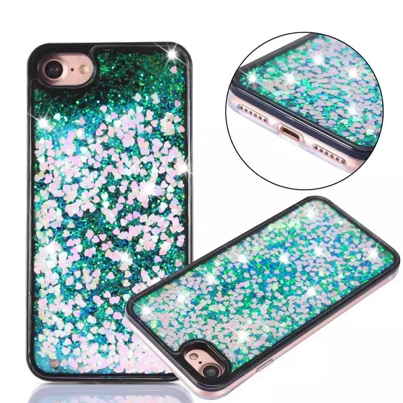 Liquid Glitter meteor sand sequins Colorful Dynamic Transparent Mobile Phone cases For iphone 5 XR 6 6S 7 8 X XS Max plus |