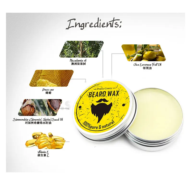 100% натуральный бальзам для бороды Профессиональный кондиционер роста