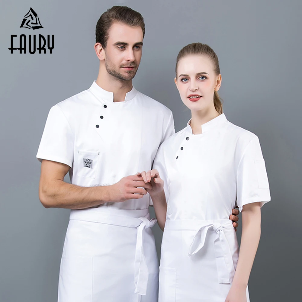 

High Quality Chef Jacket Hotel Work Clothes Food Service Sushi Canteen Kitchen Restaurant Catering Cafe Bar Overalls Wholesale