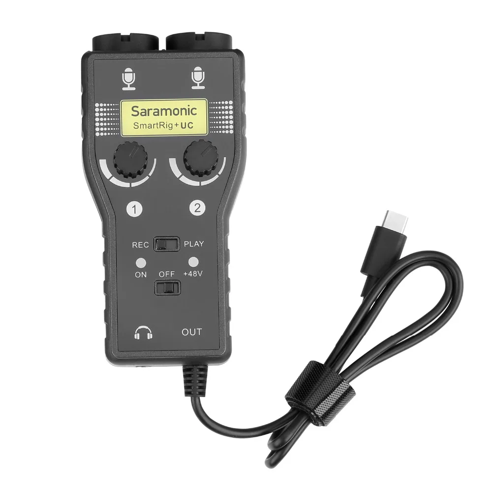 Saramonic SmartRig + UC 2 трек XLR и 3 5 мм микрофонный микшер гитара аудио Интерфейс для Тип usb C