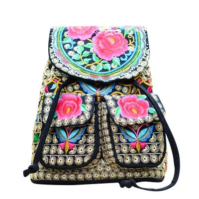 Мода вышивка Для женщин Мини рюкзак! Multi Цветочный Embroideried леди Малый backrack