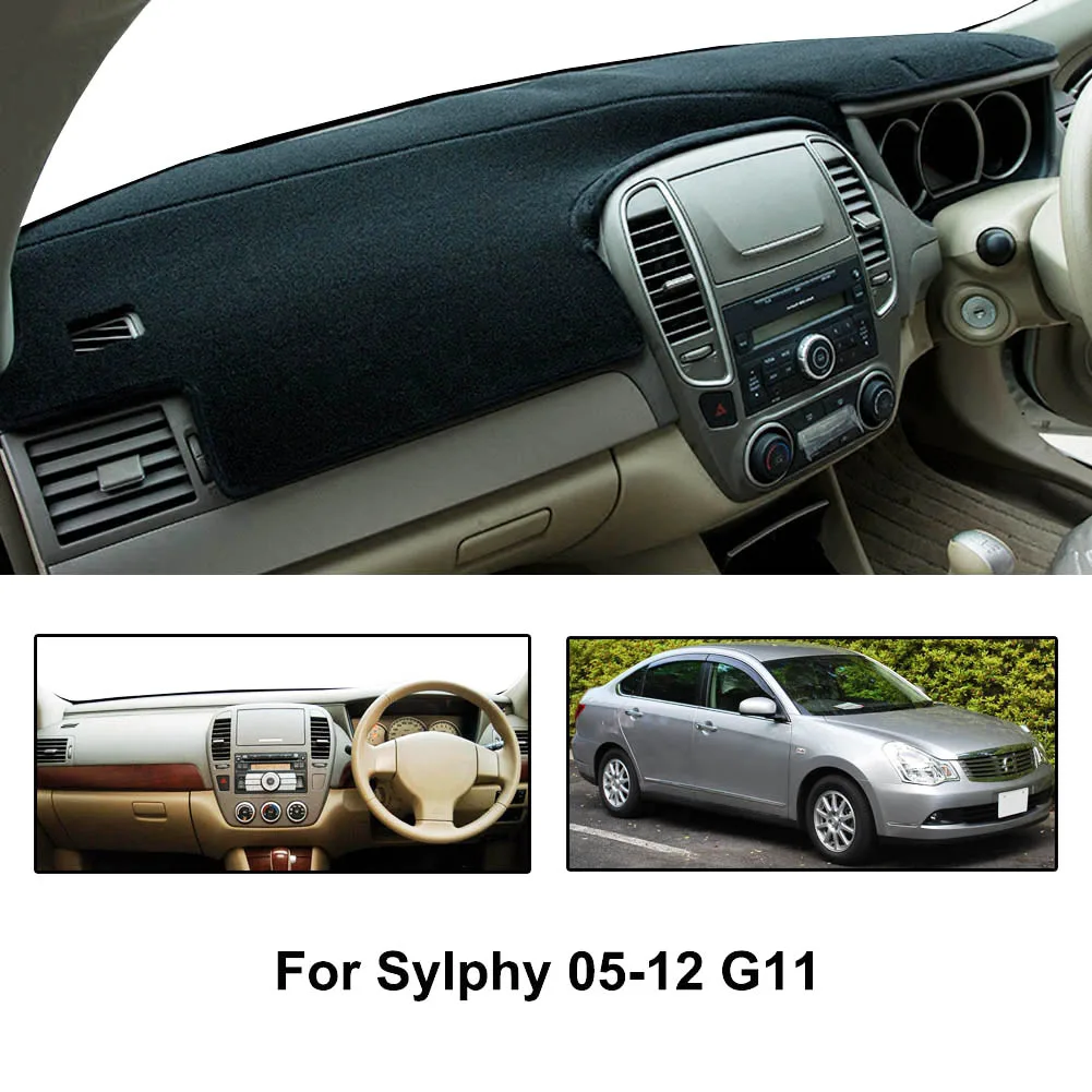 Чехол Xukey для приборной панели коврик Nissan Bluebird Sylphy Almera G11 2005 2010 2011 2012