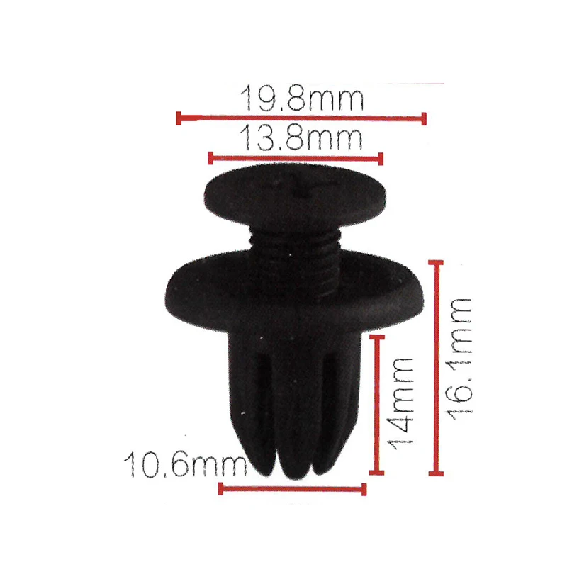 

50x Nylon Fastener Cowl Top Push-Type Retaining Clip for Honda Civic Odyssey Accord Civic del Sol Acura RL 91503-SP0-003 C29