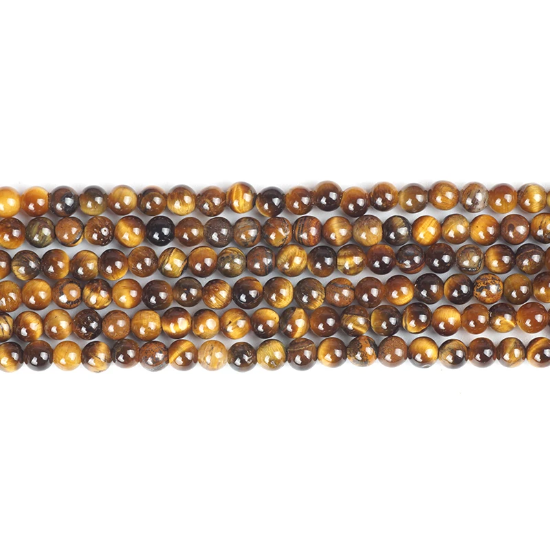 Бусины из натурального камня коричневый и золотистый тигровый глаз круглые