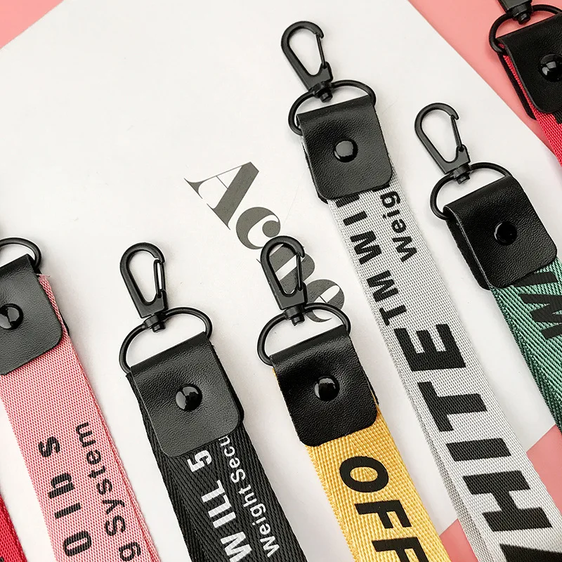 Off White брелок с лентой женский чехол для телефона цепочка для ключей бумажник porte clef для сумки брелок llaveros mujer sleutelhanger chaviro