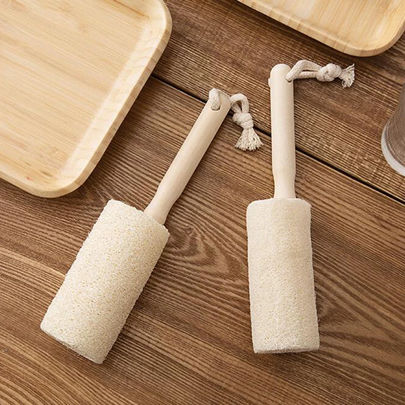 Basedidea Wooden Handle Brush Hanging Kitchen Cups Bottle Sink Cleaning Long Clean | Дом и сад