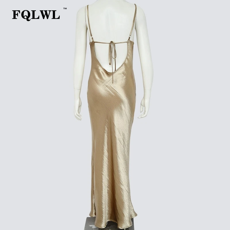FQLWL вечернее платье макси летнее элегантное для женщин 2018 хлопок облегающее