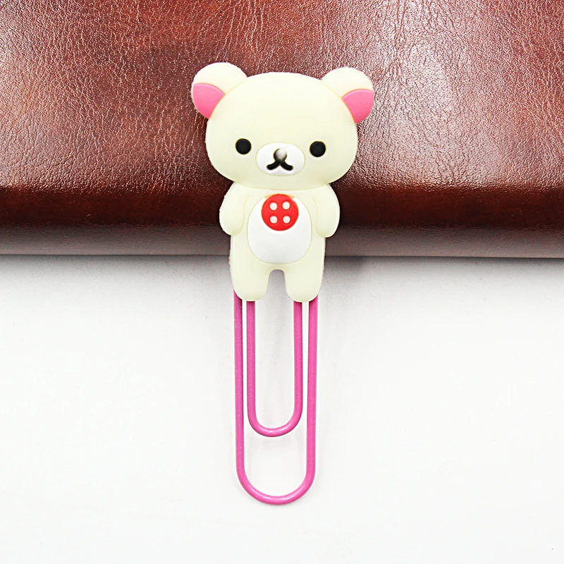 1 шт. милый мультфильм Kawaii Rilakkuma серия зажимы для закладок бумаг визитница