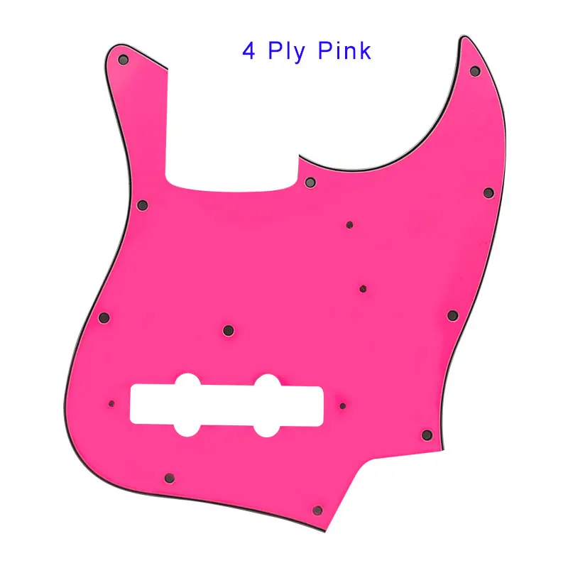 4Ply Pink Pleroo заказное качество накладки-для 11 отверстий 4 струны MIJ Janpan джаз бас гитара накладки царапины пластины - Цвет: 4Ply Pink