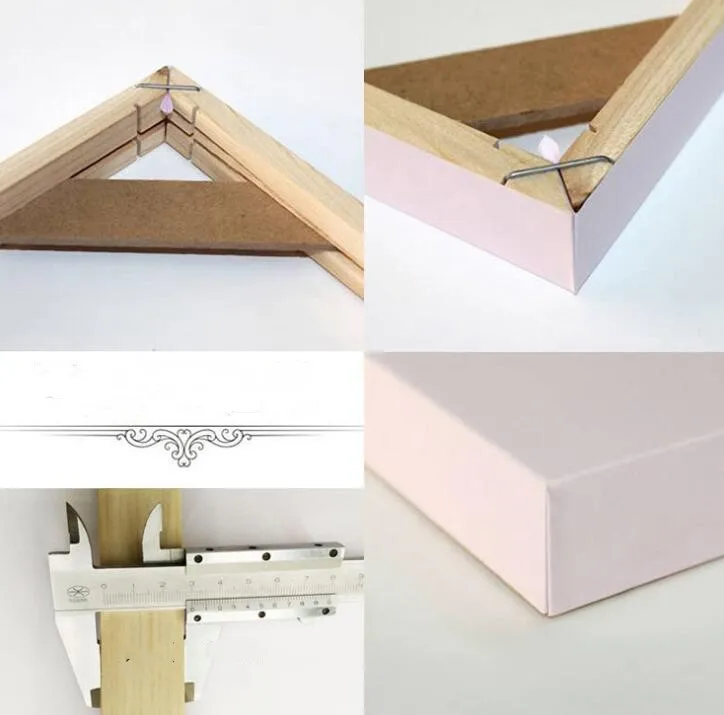 DIY деревянная фоторамка холст картина постер домашнее украшение рамка для