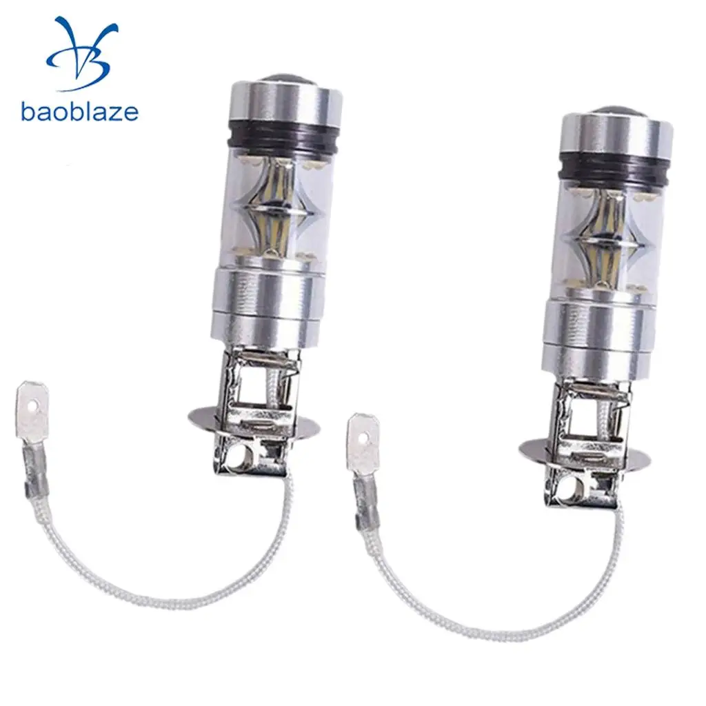 2pcs H3 8000K 100W High Power LED Foglights Daytime Running Bulbs Ice Blue | Лампы и освещение