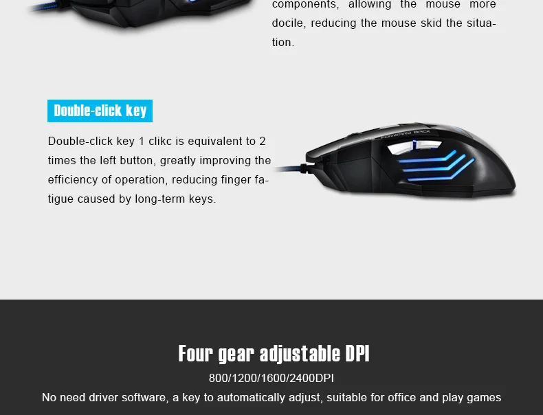 Профессиональная Проводная игровая мышь 5500 dpi Mause 7 кнопок кабель USB светодиодный оптический геймер мышь для ПК Компьютерные игры мыши X7