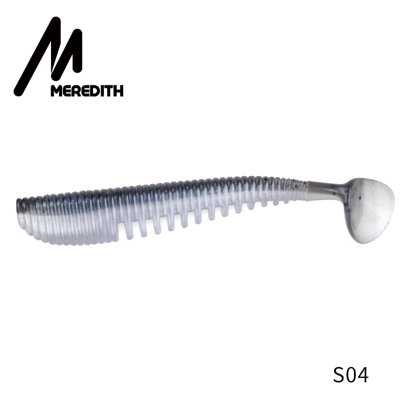 S04 MEREDITH Awaruna рыболовные приманки 95 мм 5,1 г 5 шт. искусственные приманки воблеры Shad Carp Силиконовые мягкие приманки для рыбалки - Цвет: S04