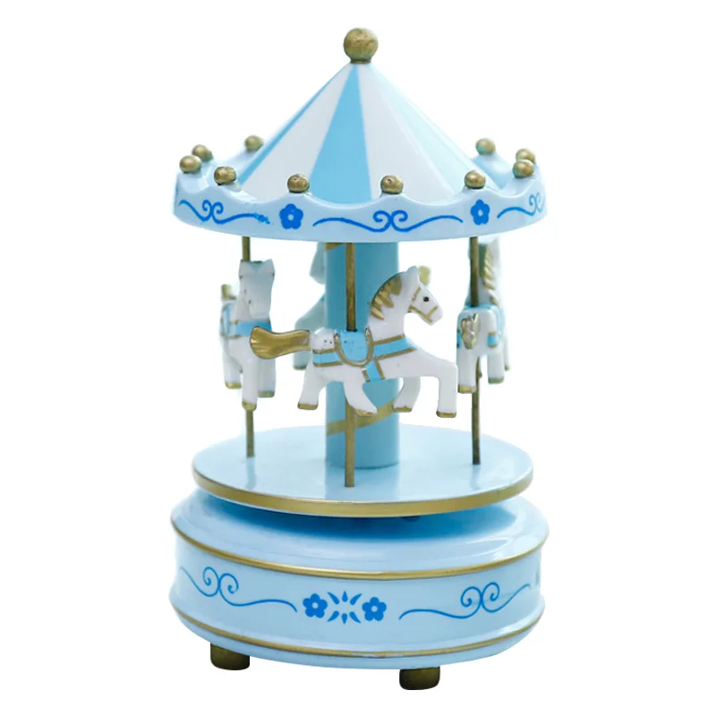 Романтическая Карусель лошадь музыкальная шкатулка игрушка художественная