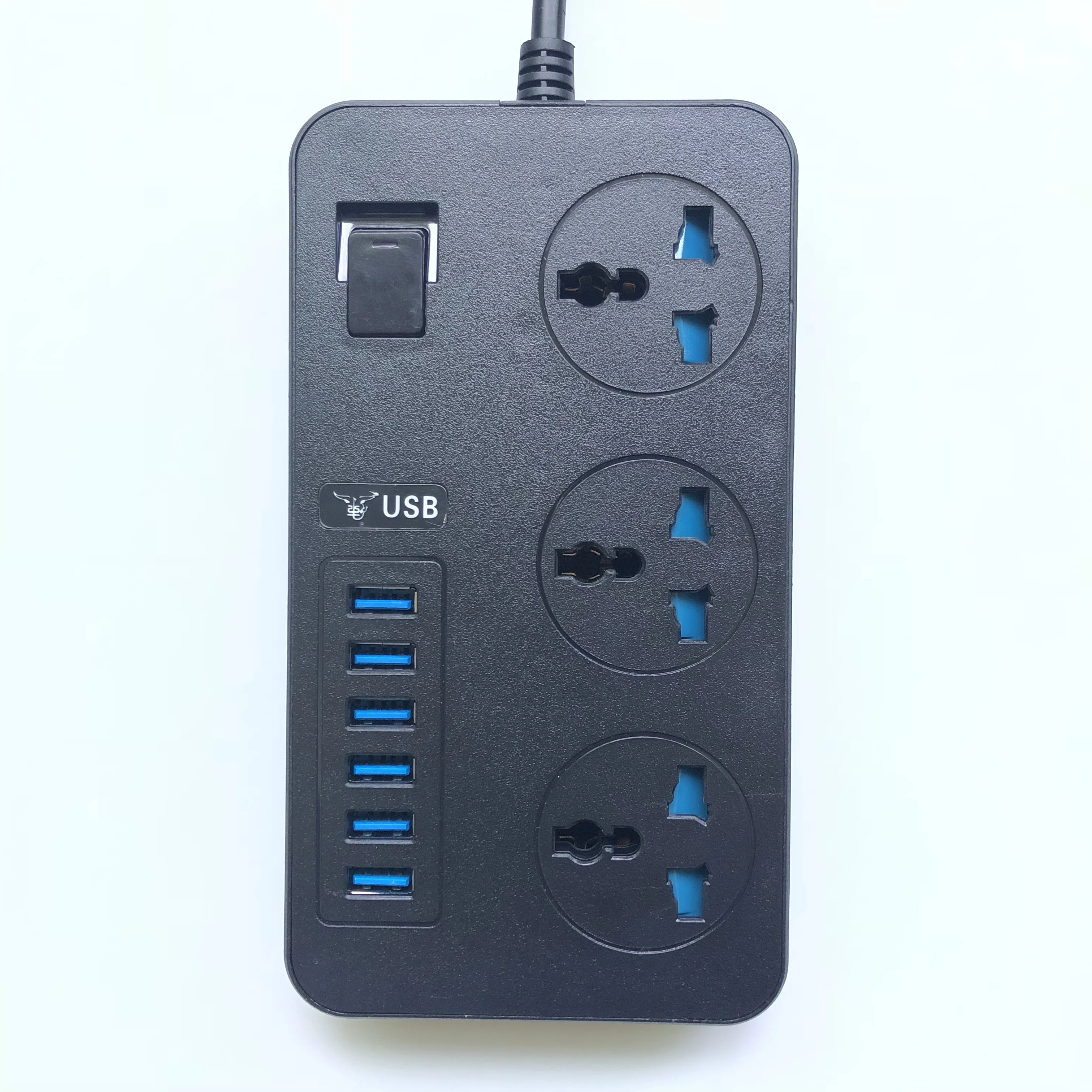 Силовая полоса, умная USB розетка, адаптер, защита от перенапряжения, 3 AC, универсальные розетки с USB, электрическая вилка, EU/US/UK/AU, удлинитель, 2 м