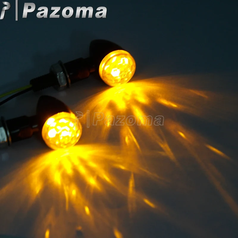 Мотоцикл ретро пуля LED Сигнал поворота Emark E11 Blinkers для Harley Chopper Bobber Yamaha Honda Street Sport Turn