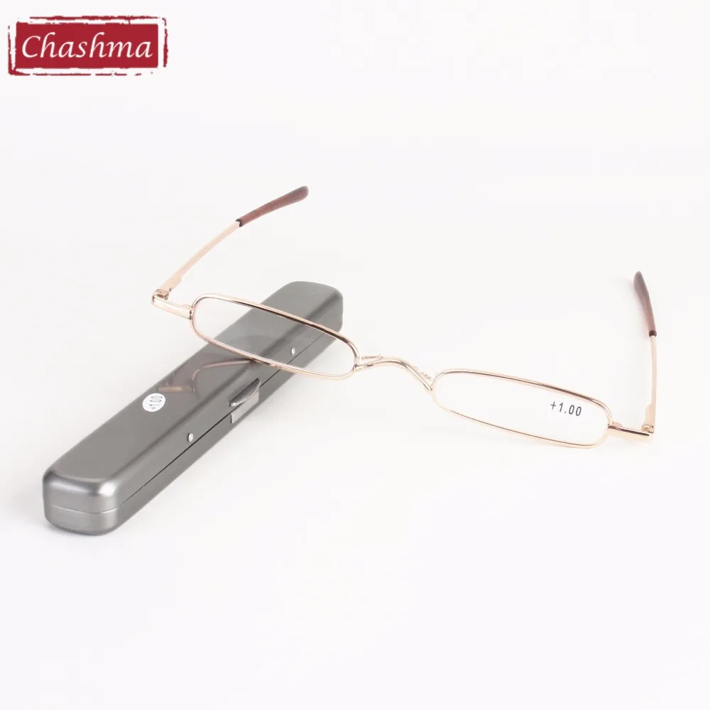 Chashma новые модные женские и мужские тонкие металлические очки для чтения в форме