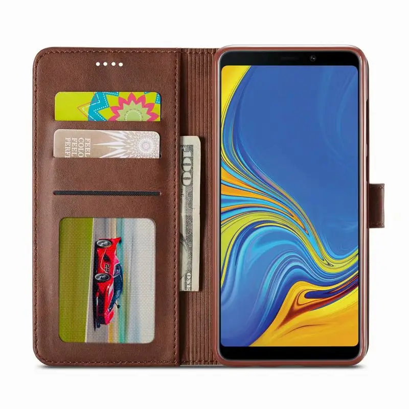 Кожаный чехол для Samsung Galaxy A9 2018 чехол-книжка бумажник сумки Coque A9s телефона A 9 |