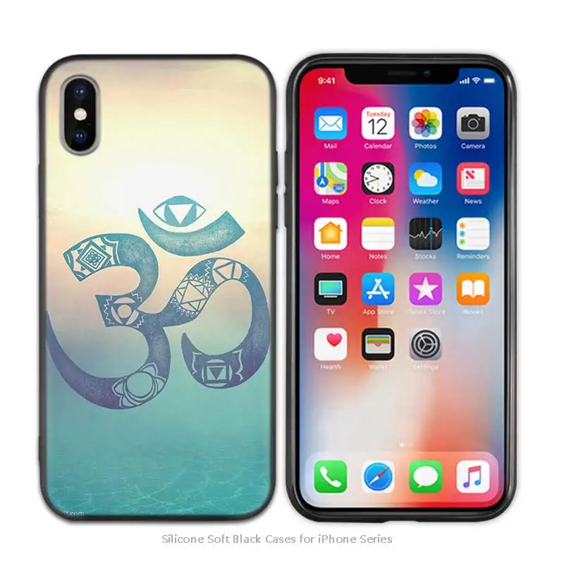 A012 Противоударный ТПУ силиконовый чехол с мандалой чакрой йогой для iPhone X XS XR XS 11 11Pro Max 7 8 6 6S 5 5S SE Plus Fundas Capa - Цвет: A012