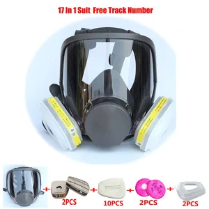 Полнолицевой респиратор 17 в 1 для распыления красок, лабораторный респиратор, идентичная маска 3 м 6800
