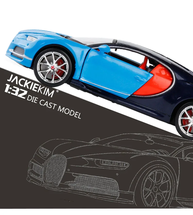 1:32 Масштаб игрушечный автомобиль Bugatti Chiron металлическая игрушка сплав автомобиль Diecasts игрушечный Транспорт модель автомобиля Миниатюрная модель автомобиля игрушки для детей