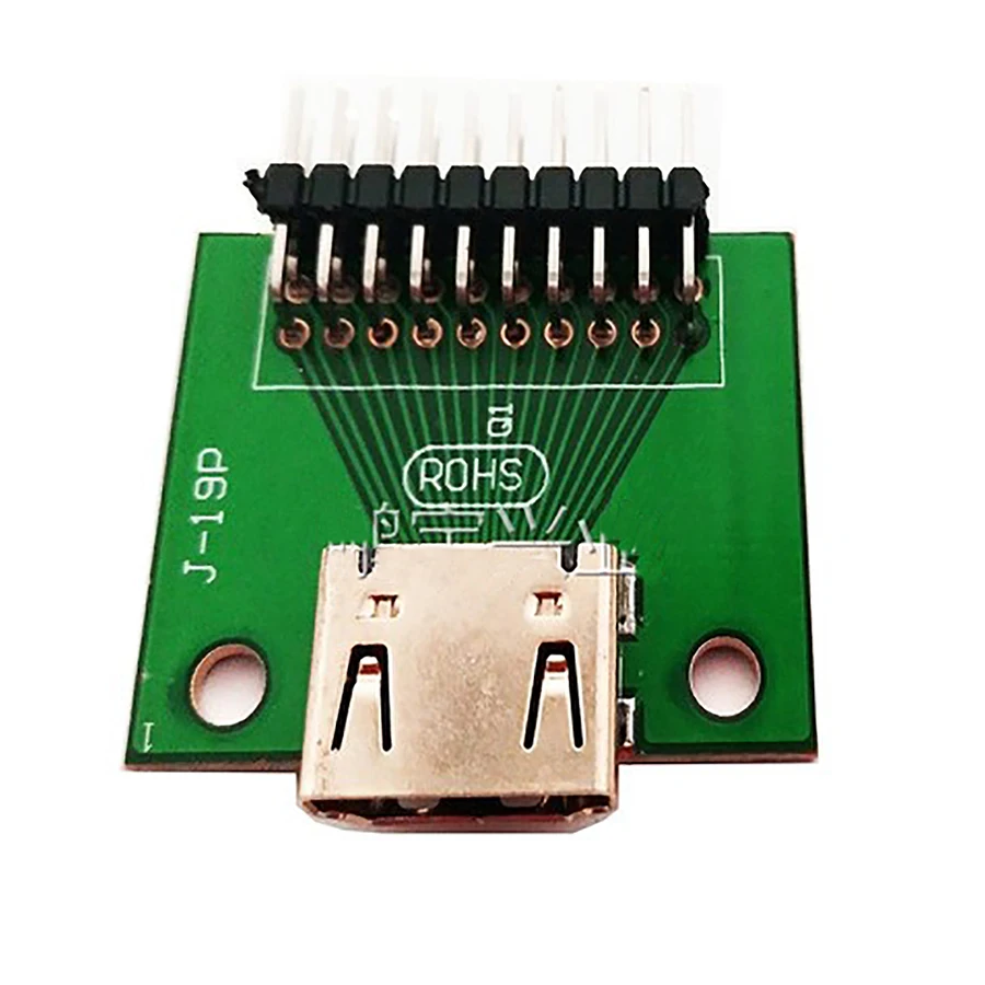 Позолоченный HDMI 19Pin тестовый разъем Jack 19 Pin адаптер тестовая плата PCB DIY части
