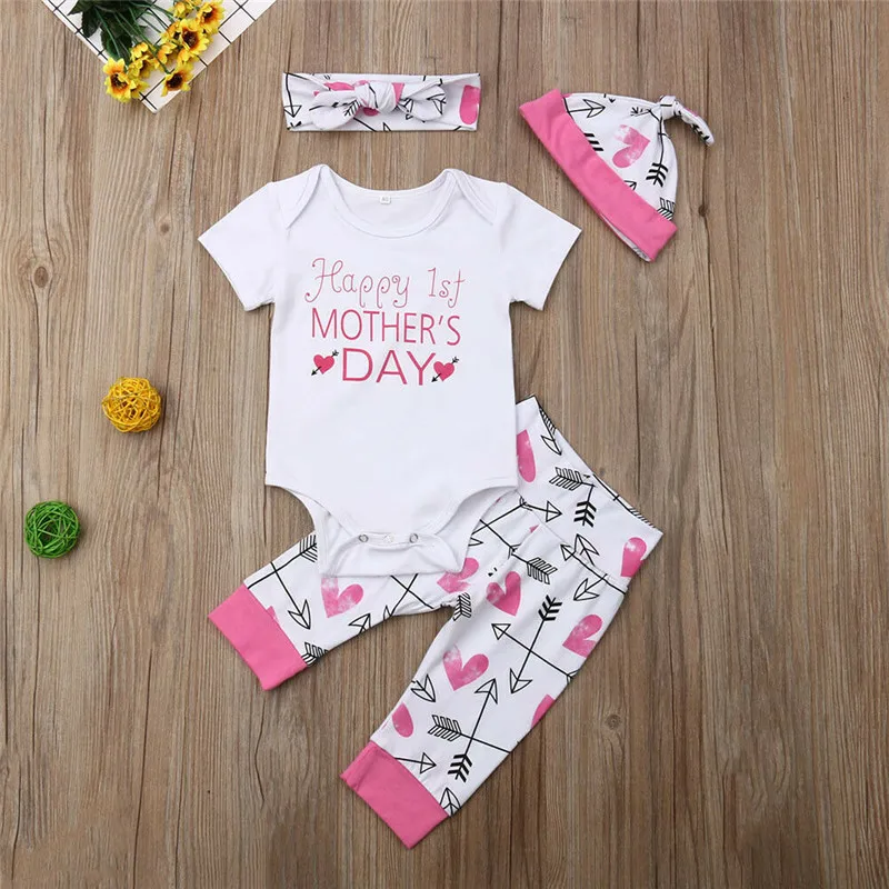 Комплект одежды для новорожденных девочек на день матери комбинезон с надписью +