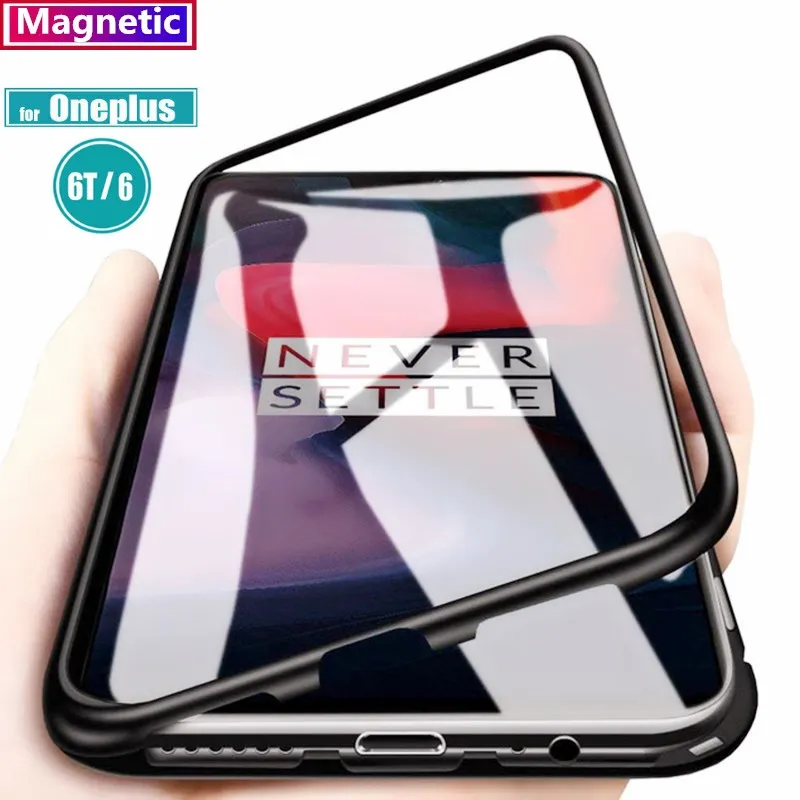 Магнитный адсорбционный чехол для телефона OnePlus 6T One Plus 6 T задняя крышка из