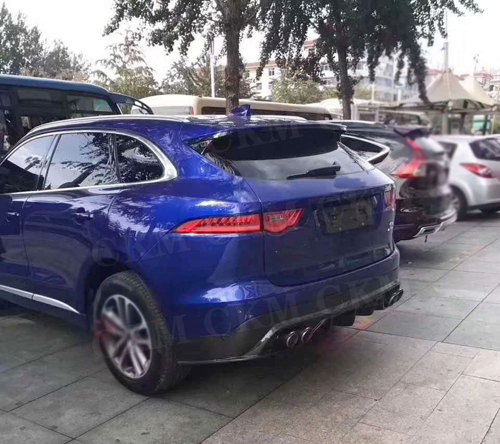 Задний спойлер из углеродного волокна с выхлопным глушителем для Jaguar F-PACE- задний бампер Защита