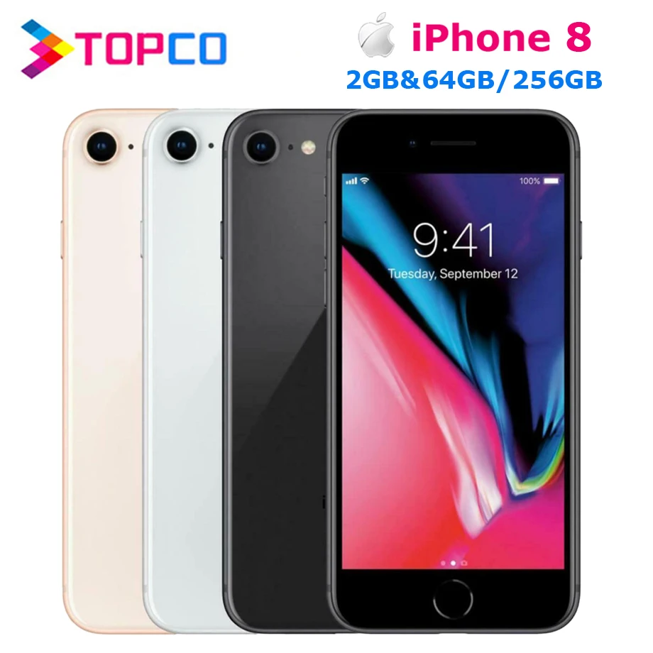 Оригинальный мобильный телефон Apple iPhone 8 Заводская разблокировка HK версия 4G LTE