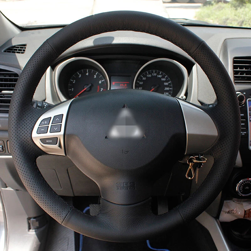 Чехол из искусственной кожи для руля Mitsubishi Lancer EX 10 X Outlander ASX Colt Pajero Sport|leather steering wheel