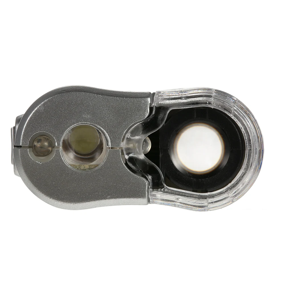 60X Mini Microscope adjustable Illuminated Magnifier Jeweler Loupe Lens joyeria magnifying glass Glass with LED UV Light | Инструменты