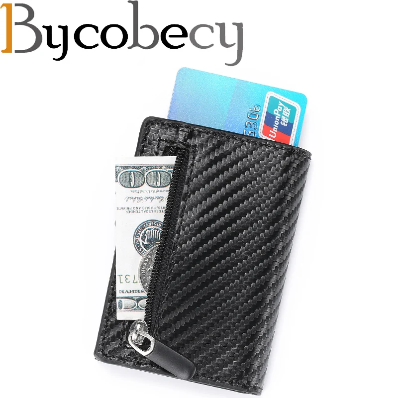 Bycobecy RFID многофункциональный держатель для карт кошелек мужчин кожаный кредитных