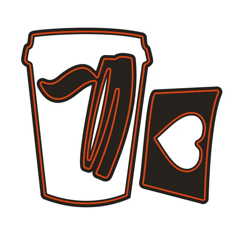 Стаканчик для напитков из углеродистой стали трафарет рукоделия креативные