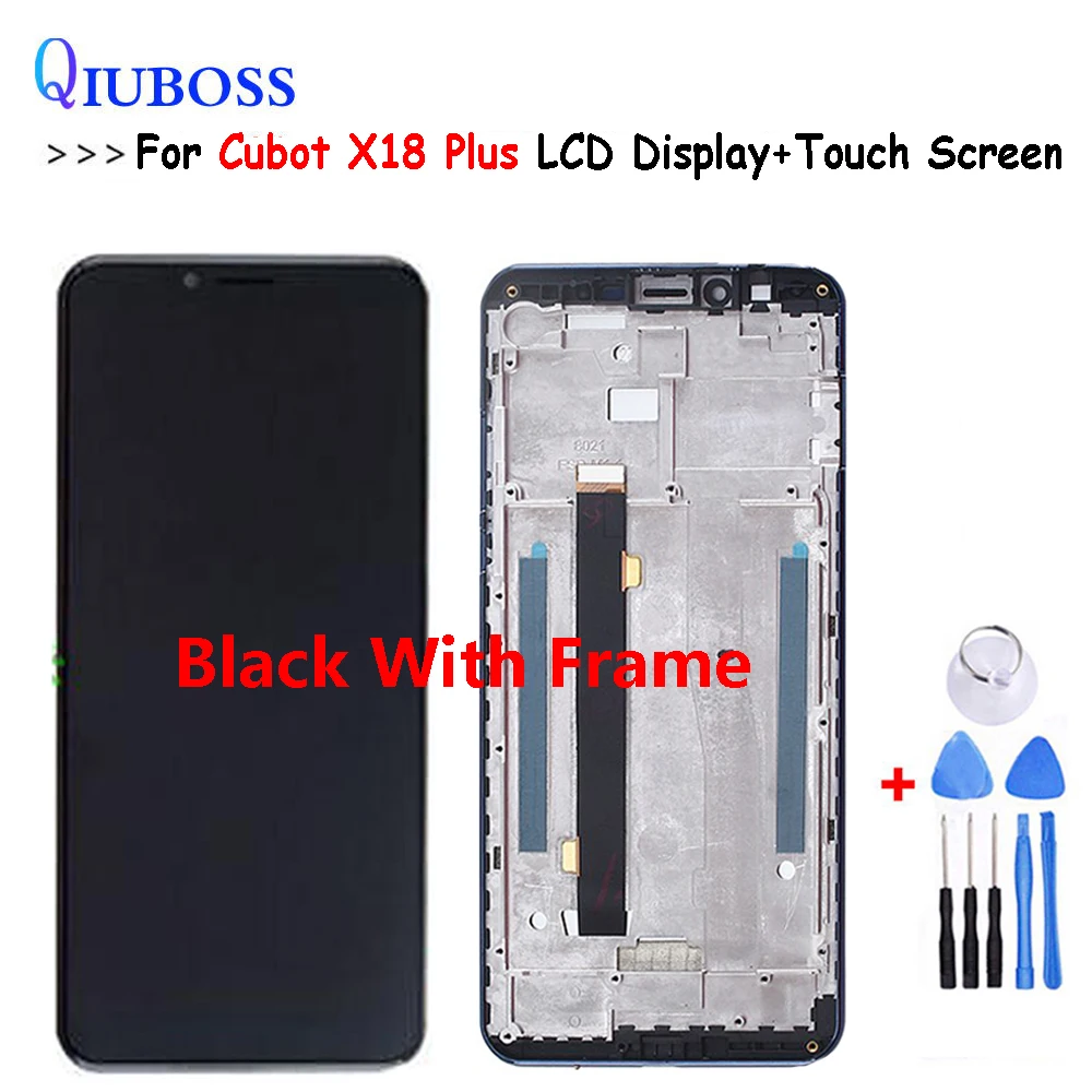 Для Cubot X18 Plus ЖК дисплей и сенсорный экран с рамкой + инструменты клей 5 99 дюйма для