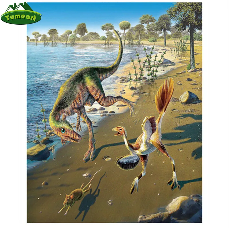 YUMEART 3D Алмазная вышивка динозавр морской рисунок Смола горный хрусталь Алмазный
